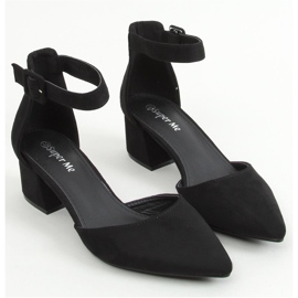Pumps med brede hæle sort LL76 Sort 1
