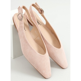 Ballerinas med åben hæl pink SD01P Pink lyserød 1