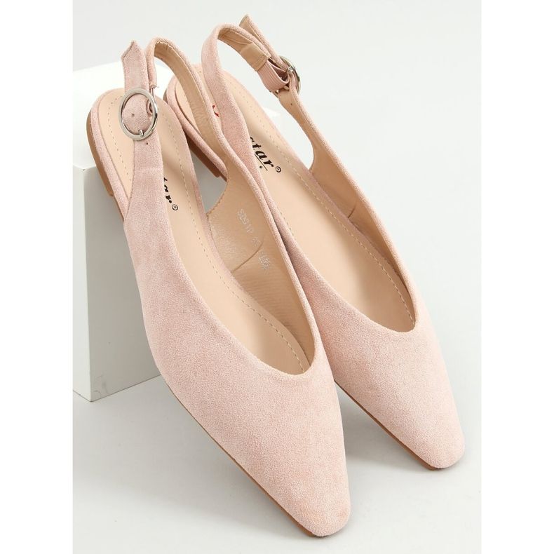 Ballerinas med åben hæl pink SD01P Pink lyserød 1