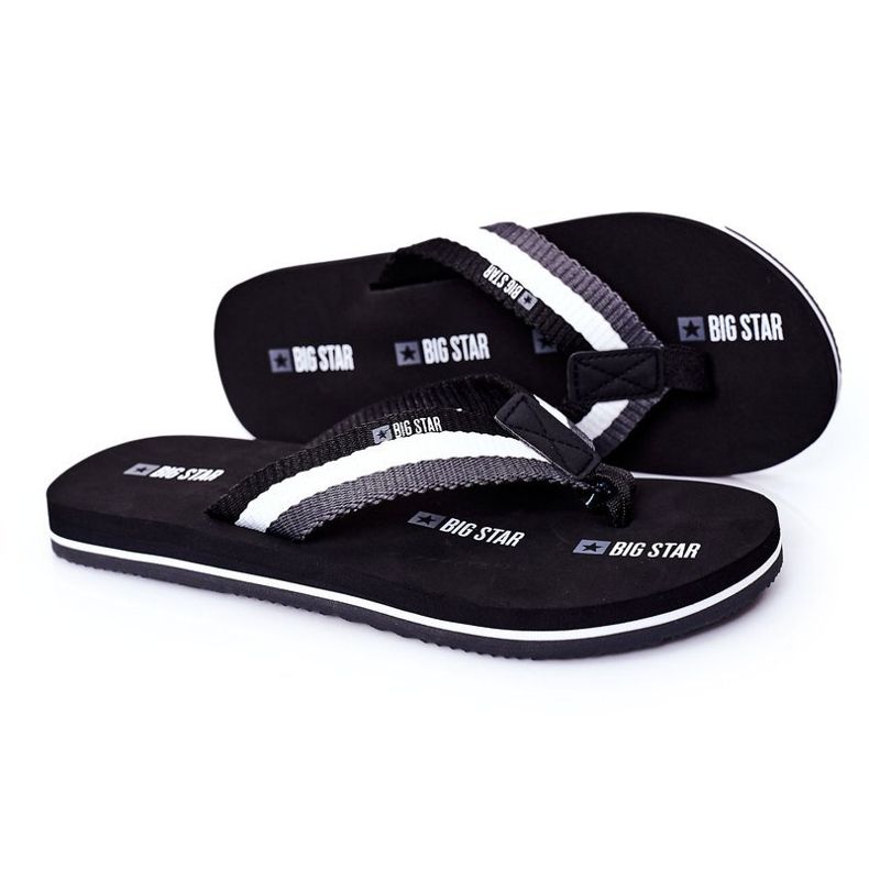 Mænds sorte flip-flops Big Star HH174828 1