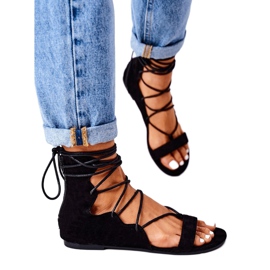 Sorte Lu Boo Gladiator sandaler 2