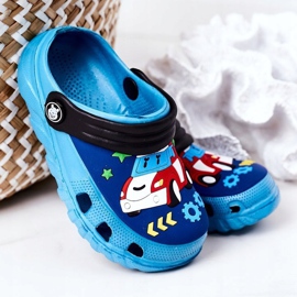 Skumtøfler til børn Crocs Blue Black Oscar sort blå 2