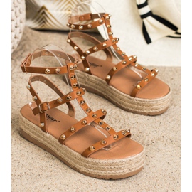 Seastar Sandaler på platformen med jetfly brun 2