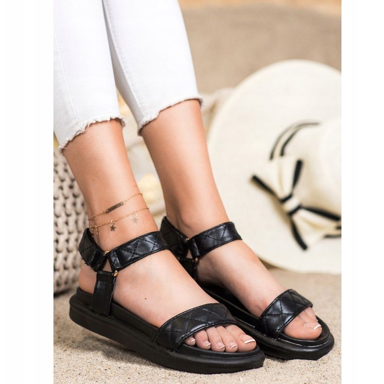 Seastar Sorte sandaler med Eco læder 1