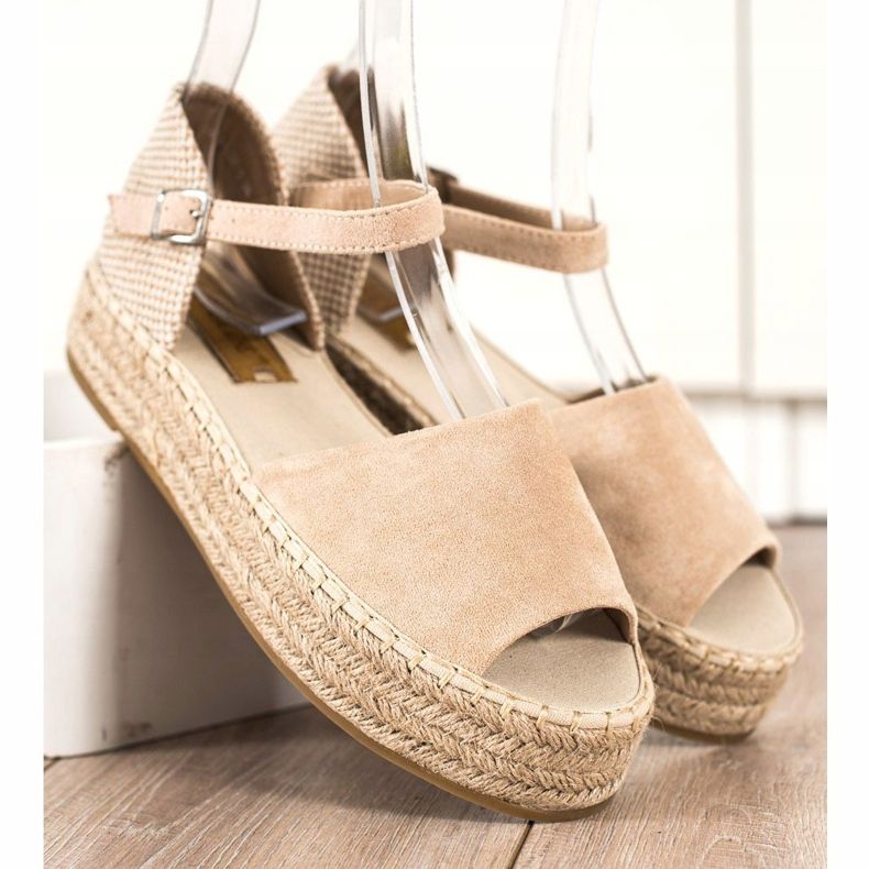 Bestelle Åben tå Espadrilles beige 2