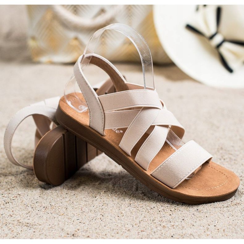 Super Mode Sandaler med stropper beige 1