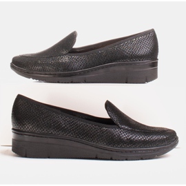 Radoskór Komfortable sorte kvinders loafers til en bredere fod 3