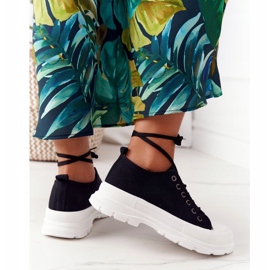 Kvinders sneakers på platformen sort rejsetid 1