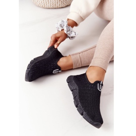 Kvinders sportssko Slip-on Black Marathon sort 2