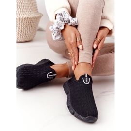 Kvinders sportssko Slip-on Black Marathon sort 1