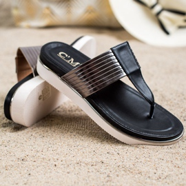 Cm Paris Komfortable øko læder flip-flops sort 1