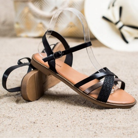 Laura Mode Casual sandaler sort 1