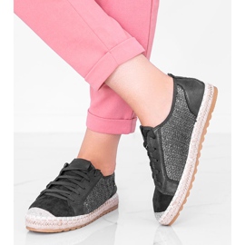 Sort vanilje bundet espadriller 1