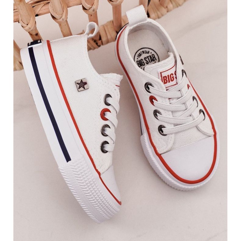 Børns klassiske lave sneakers Big Star HH374089 Hvid 3