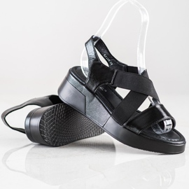 Weide Slip-on komfortable sandaler sort 1