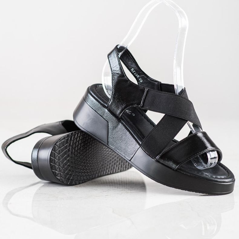 Weide Slip-on komfortable sandaler sort 1