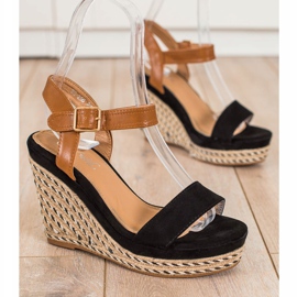 SHELOVET Espadrilles On Wedge Sandals sort 1