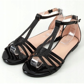 Sorte kvinders sandaler SM0024 Sort 1
