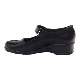Pumps on wedges naturlæder Angello 371 sort 2