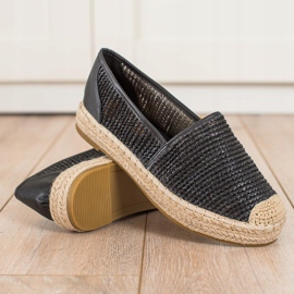 Coura Flettet Espadrilles sort 1