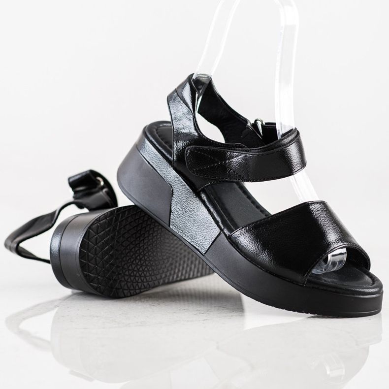 Weide Velcro sandaler sort 1