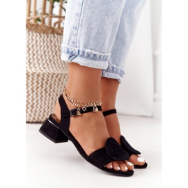Suede High Heel Sandals Maciejka 5198A-01 Sort 1