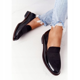 Kvinder lakerede loafers Sergio Leone PB254 Sort 1