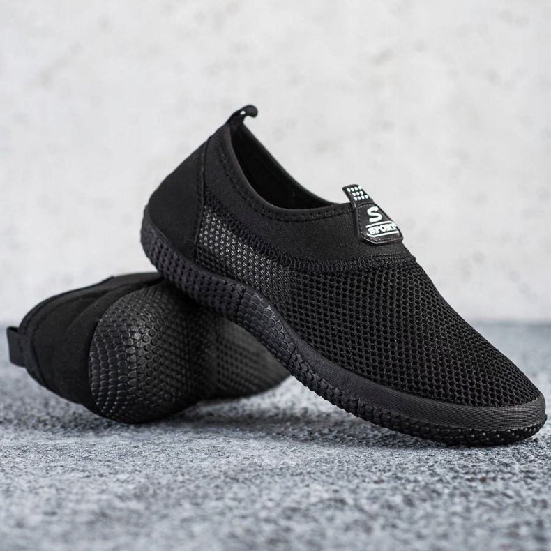 SHELOVET Openwork Slip On Sko sort 1