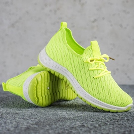 SHELOVET Neon sneakers grøn 1