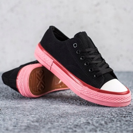 SHELOVET Sneakers på den lyserøde platform sort 1