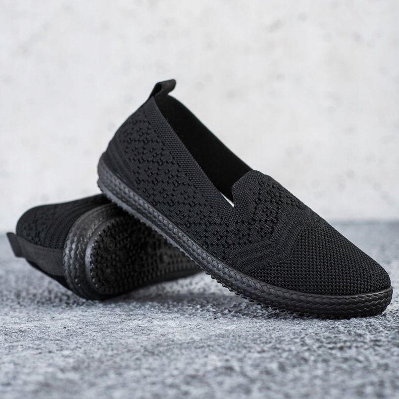 SHELOVET Sorte Slipons 1