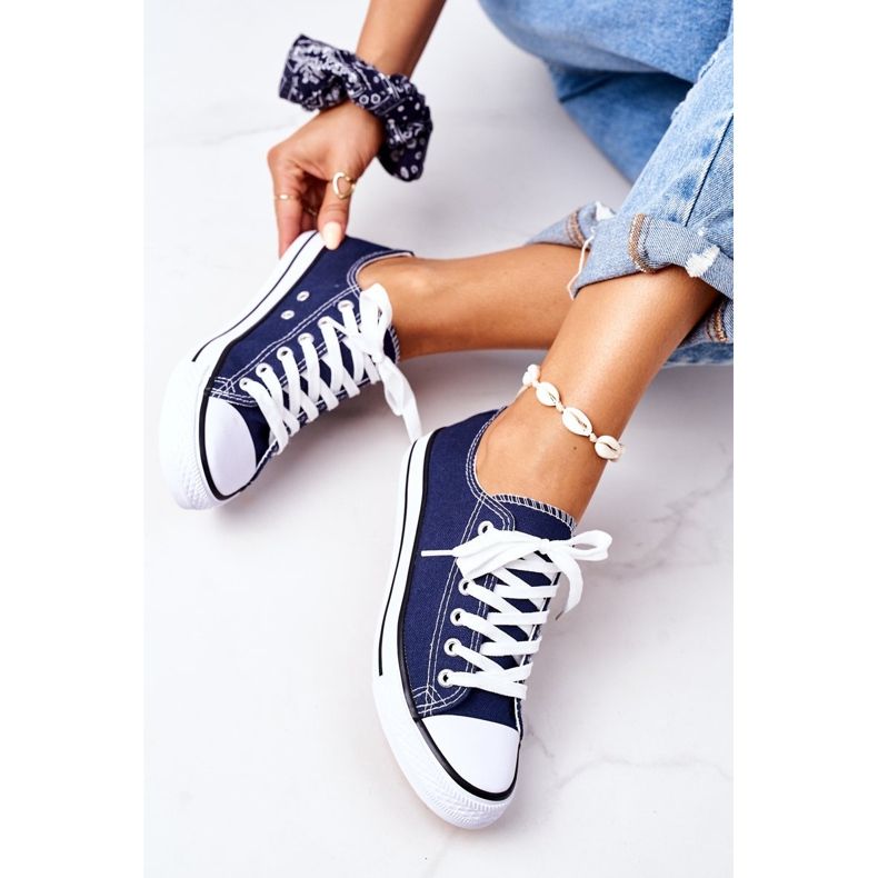 Women's Classic Navy Blue Omerta sneakers blå 1