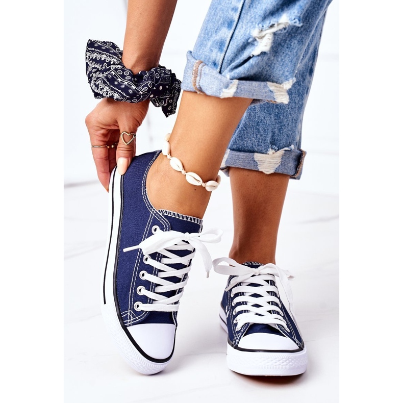 Women's Classic Navy Blue Omerta sneakers blå 2