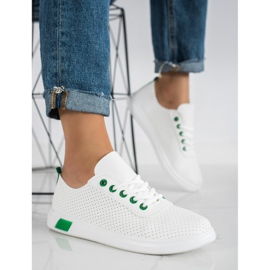 SHELOVET Openwork sneakers hvid 2