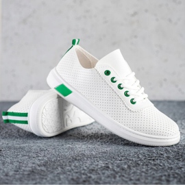 SHELOVET Openwork sneakers hvid 1