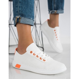 SHELOVET Openwork sneakers hvid 1