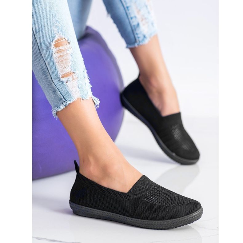 SHELOVET Openwork Slipons sort 2
