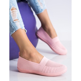 SHELOVET Openwork Slipons lyserød 2