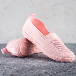 SHELOVET Openwork Slipons lyserød 1