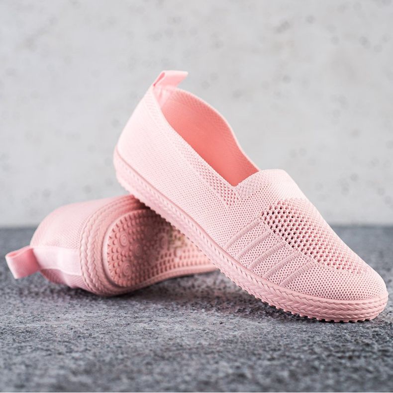 SHELOVET Openwork Slipons lyserød 1