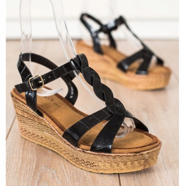 Queentina Eco læder sandaler sort 1