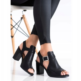Renda Byggede sandaler med Eco Leather sort 1