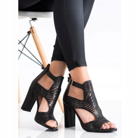 Renda Sandaler med åbent mode sort 2