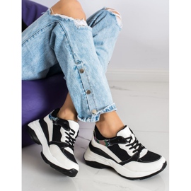 SHELOVET Stilfulde HVIDE OG SORT sneakers 1