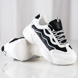 SHELOVET Sort og hvide sneakers 1