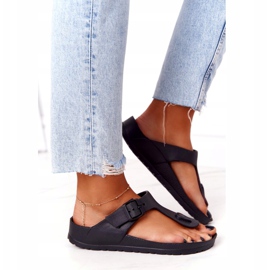 NEWS Gummi flip-flops til kvinder sort Alma 3