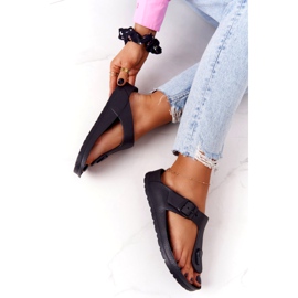 NEWS Gummi flip-flops til kvinder sort Alma 6