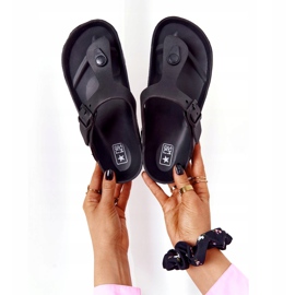 NEWS Gummi flip-flops til kvinder sort Alma 1