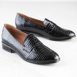Snake Print VINCEZA loafers sort 1