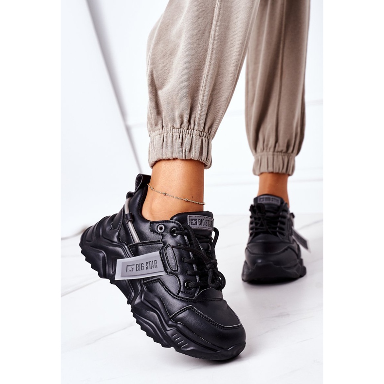 Sportssko til kvinder Sneakers Big Star GG274215 Sort-grå 2
